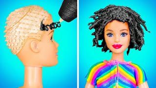 NEW GORGEOUS HAIRSTYLE FOR DOLL || Extreme Doll Makeover! Fashionable Ideas & Mini Crafts by 123 GO!