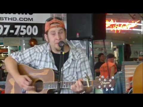 Joel Shewmake performing at Bost Harley Davidson for the NashvilleEar.com Songwriter Stage
