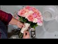 How to make a perfect 36 roses hand tied bridal bouquet