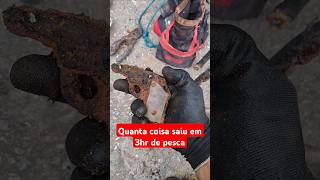 Muita coisa em apenas 3hr de pesca entre elas uma arma #fishing #pescamagnetica #pescaria