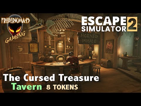ESCAPE SIMULATOR 2 Tavern THE CURSED TREASURE / All Tokens Location + Darkest Puzzle