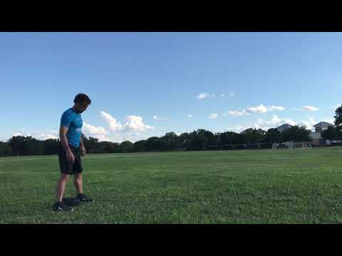 Sandbell/sandbag/sand disc squat jump w/one arm low throw
