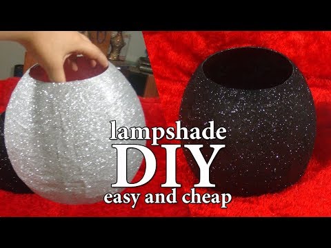 DIY-lamp shades-أعمال يدوية-طريقة أباجوره سهله من خامات فى المنزل-ج1
