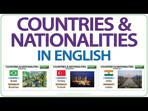 Countries & Nationalities in English | ESOL Country and Nationality names with pronunciation