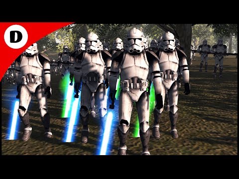 LIGHTSABER WIELDING CLONE TROOPERS! - Men of War: Star Wars Mod