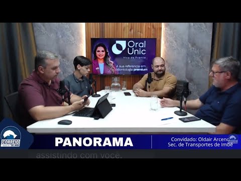 PROGRAMA PANORAMA, CONVIDADO OLDAIR ARCENO SEC. DE TRANSPORTES DE IMBÉ
