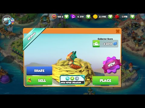 #DML Weekend event 62 - Hatched ORANGE VIPER DRAGON - Dragon Mania Legends