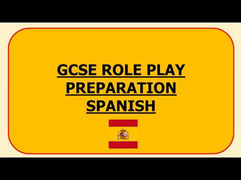 Spanish GCSE role play preparation