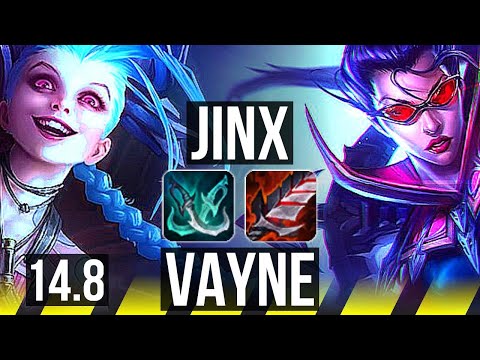JINX & Pyke vs VAYNE & Senna (ADC) | Rank 4 Jinx, 12/4/9, Dominating | EUW Challenger | 14.8