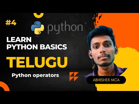 4 Python Operators In Telugu Python Basics In Telugu Part 4 Python Tutorial