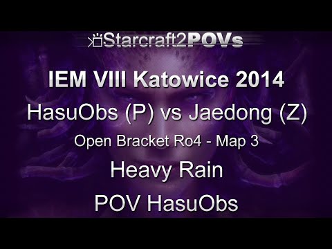 SC2 HotS - IEM VIII Katowice 2014 - HasuObs vs Jaedong - OB Ro4 - Map 3 - Heavy Rain - HasuObs