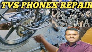 TVs phoenix 125 service || TVs phoenix 125 bike repair | TVs phoenix 125 repair