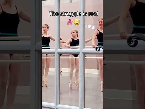 The first time you stand up on pointe shoes 😣🩰 #ballerina #pointe
