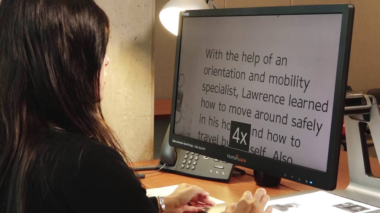 HumanWare offers you low vision solutions to keep you professionally active!