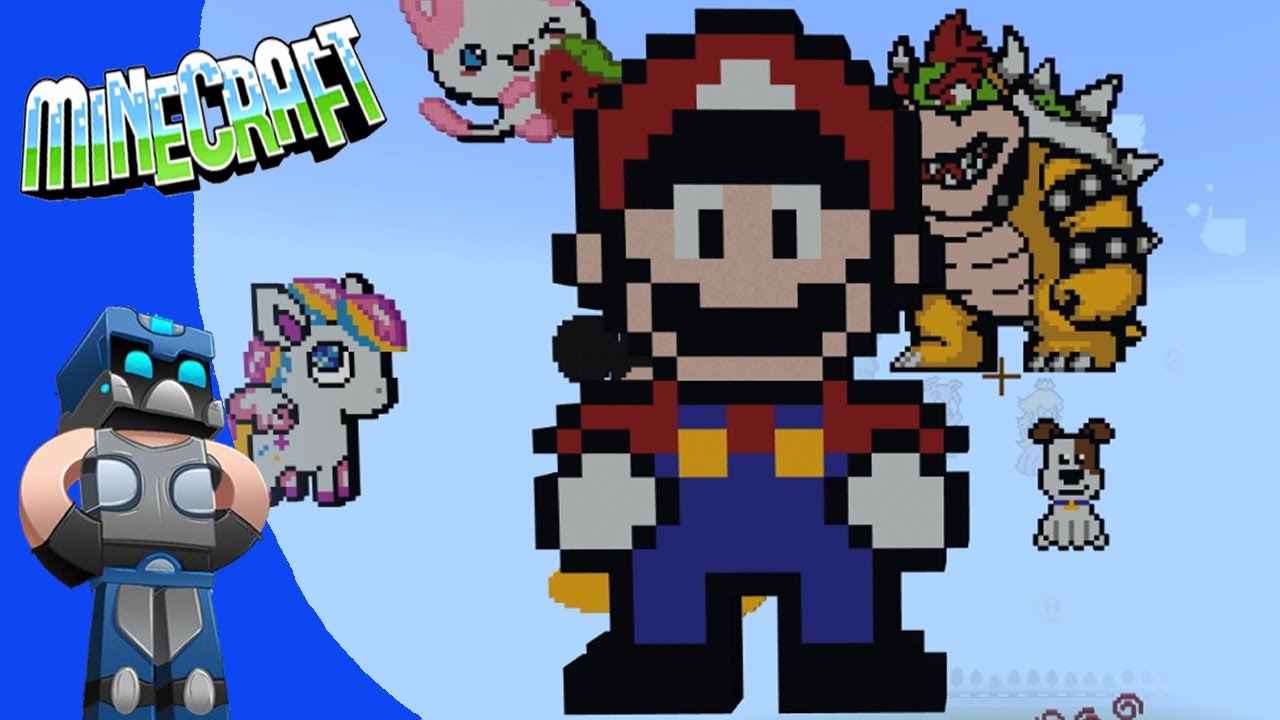 Minecraft: Como hacer Mario Pixel art Tutorial