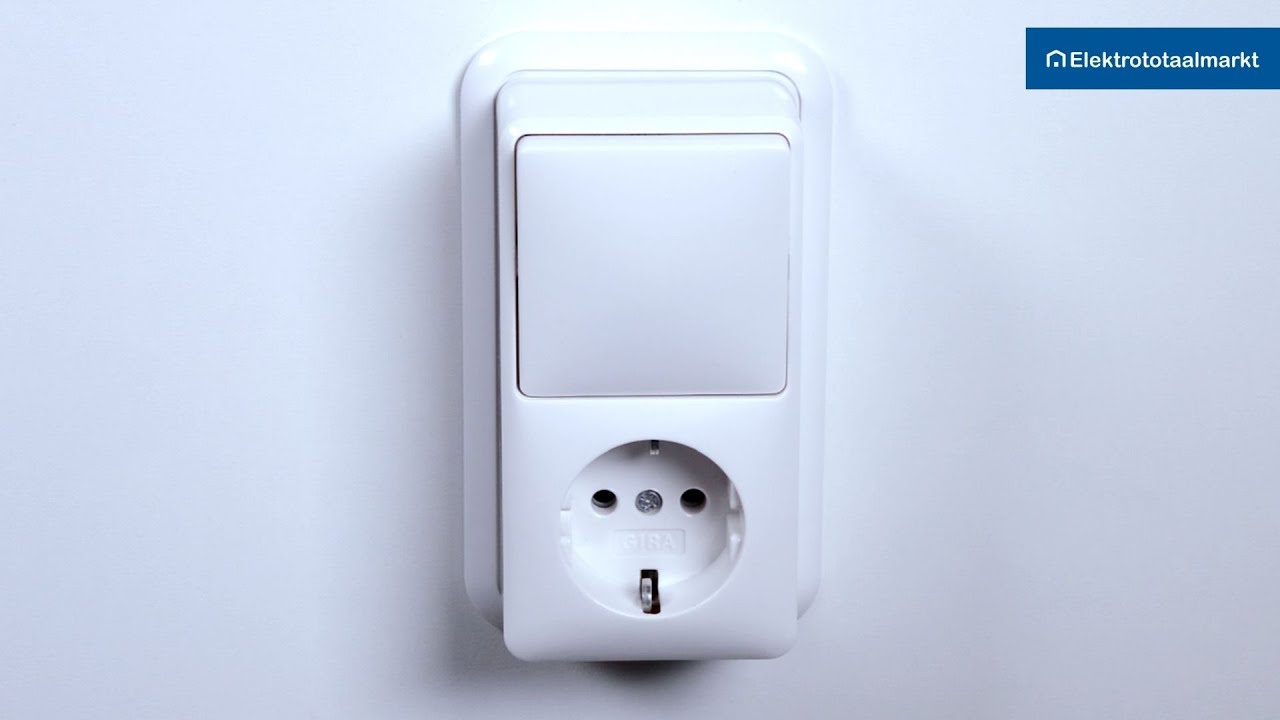 Gira combinatie schakelaar-WCD 1-polig aansluiten - Elektrototaalmarkt.nl