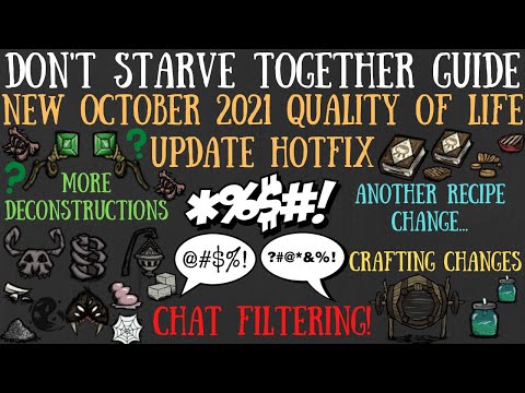October Quality Of Life Update Hotfix - Don't Starve Together Guide