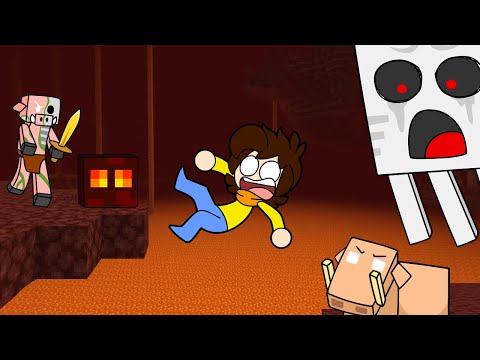Exploring the Nether in Minecraft (Animated #shorts)