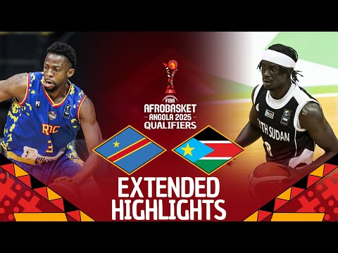 Congo DR 🇨🇩 v South Sudan 🇸🇸 | Extended Highlights | FIBA AfroBasket 2025 Qualifiers