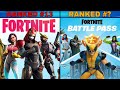 EVERY FORTNITE BATTLE PASS RANKED WORST TO BEST | Fortnite Battle Pass Ranking