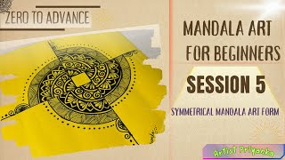 Draw Stunning Symmetrical Mandala Art with Me! ✨Mandala Art for Beginners | Session 5 | Step-by-Step