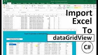 How to Import Excel File to dataGridView in c# Easily | swift learn