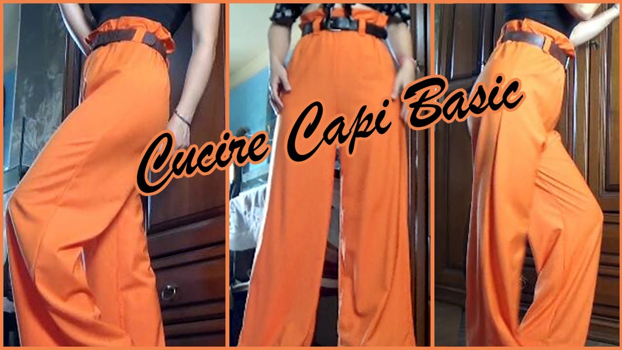 Watch Now Pantaloni palazzo con elastico in vita {vita paperbag} Cucito senza cartamodello Pantaloni palazzo con elastico in vita {vita paperbag} Cucito senza cartamodello