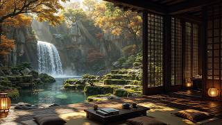 Fall Waterfall Zen for Tranquil | Meditation Music for Emotional Healing & Peaceful Mind | 528Hz