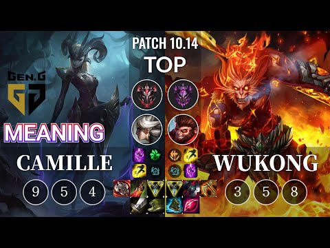 GEN Meaning Camille vs Wukong Top - KR Patch 10.14