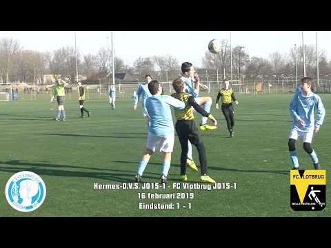 Samenvatting Hermes-D.V.S. JO15-1 -  FC Vlotbrug JO15-1