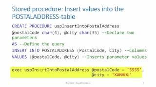 9: Databases - Stored Procedures