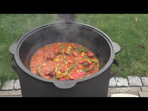 Chorizo -Cabanossi-Suppe aus dem Kazan