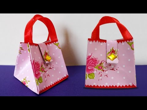 DIY Paper Crafts : Simple Paper Gift Bag Making (Easy Shop…