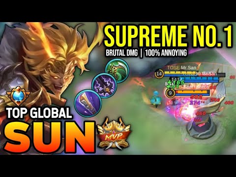 SUN BEST BUILD 2023 | TOP GLOBAL SUN GAMEPLAY | MOBILE LEGENDS✓
