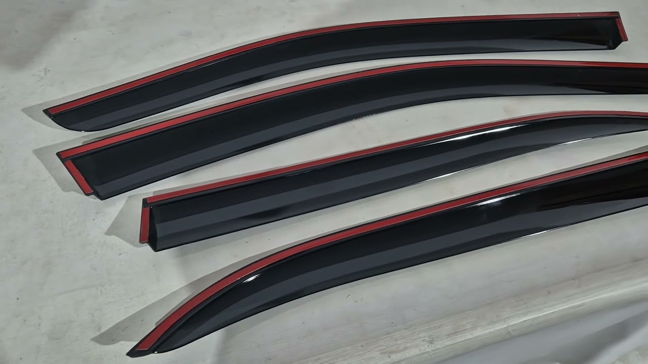 Mercedes GLE W167 2018- рр. Вітровики з хромованим молдингом Niken Luxury (4 шт) Video 1