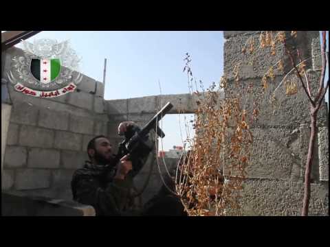 استهداف مقرات النظام بقاذف قنابل في حي التضامن في دمشق من قبل لواء أبابيل حوران