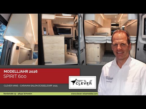 Caravan Salon Düsseldorf Clever Spirit 600 - 6 Meter Längsschläfer