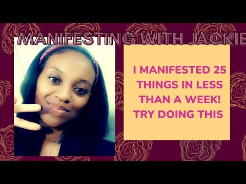 I Manifested Everything on my List less than a week.