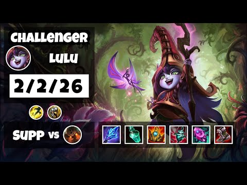 Lulu Support 11.11 Challenger Gameplay Replay - S11 (2/2/26) - EU