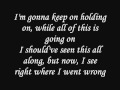 Pillar - Holding on Lyrics