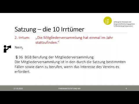 nachgefragt:  Satzung – die 10 Irrtümer