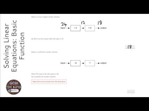 Solving Linear Equations: Basic Function Machines (Grade 2) - OnMaths GCSE Maths Revision