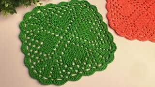Very easy crochet doily tutorial,step by step easy guide for beginners