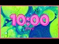 10 Minute TIMER With Cozy Relaxing Music [CALM-CLASSROOM-PAINT]