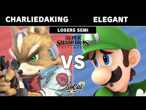 Smash Ultimate Tournament - Elegant (Luigi) vs Charlie (Fox) Losers Semis - SoCal Chronicles
