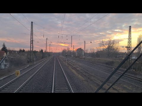 Führerstandsmitfahrt Dresden Hbf - Riesa - Wurzen - Leipzig - Halle (DH-DR-LWZ-LE-LHG) 1080p 60Fps