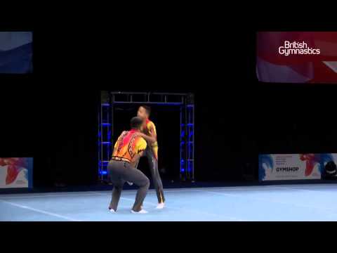 GOLD   Heathrow   Mens Pair   Senior   2015 Acrobatic Gymnastics British Championships