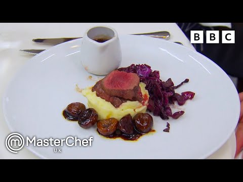 Pan-Roasted Venison with Mashed Potato and Glazed Chestnuts | MasterChef UK