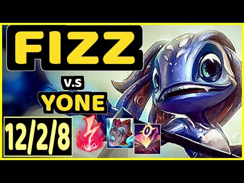 FIZZ vs YONE - 12/2/8 KDA MID GAMEPLAY - EUW Ranked DIAMOND