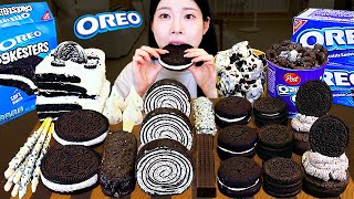 Download lagu ASMR MUKBANG | Oreo Desserts Party! Oreo Chocolate Cake, Ice Cream, Cookie and Macaron EATING mp3
